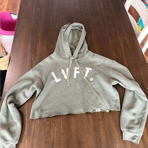 LVFT. Olive Green Cropped Hoodie